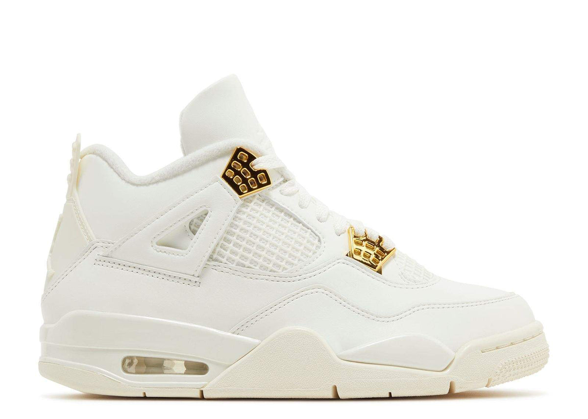 Women's Air Jordan 4 Retro Metallic Gold Sneakers