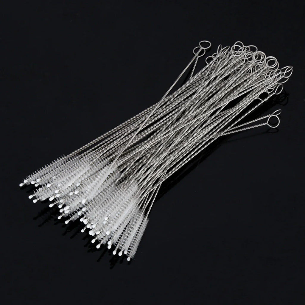 10Pcs Drinking Straw Cleaning Brush Kit Straw Tube Pipe Cleaner Nylon Stainless Steel Long Handle Cleaning Brushes for Straws