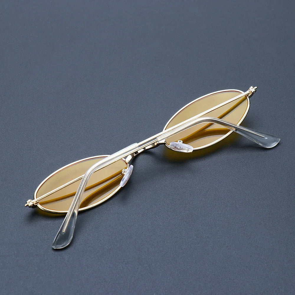 Fashion Design Vintage Shades SunGlasses Elegant Retro Small Frame Oval Sunglasses Accessories For Men Women Eyeglasses