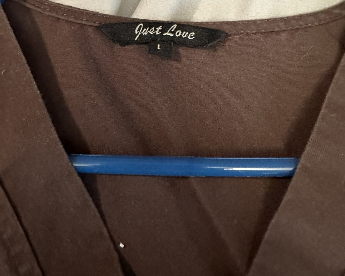 Just Love brown scrub set *Preowned*