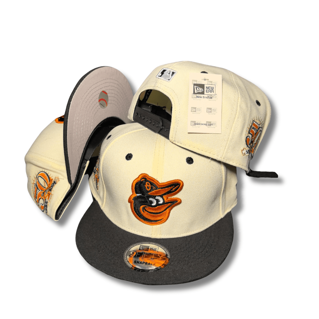 Baltimore Orioles 50th Anniversary 59FIFTY Offwhite, Black Cap