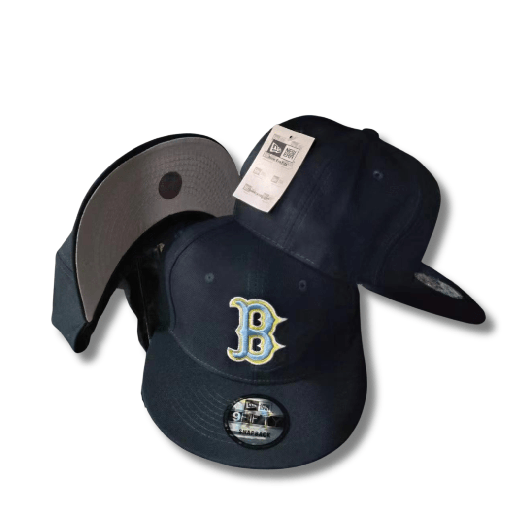 New Era Boston Logo Adjustable Navy Blue Snapback Cap