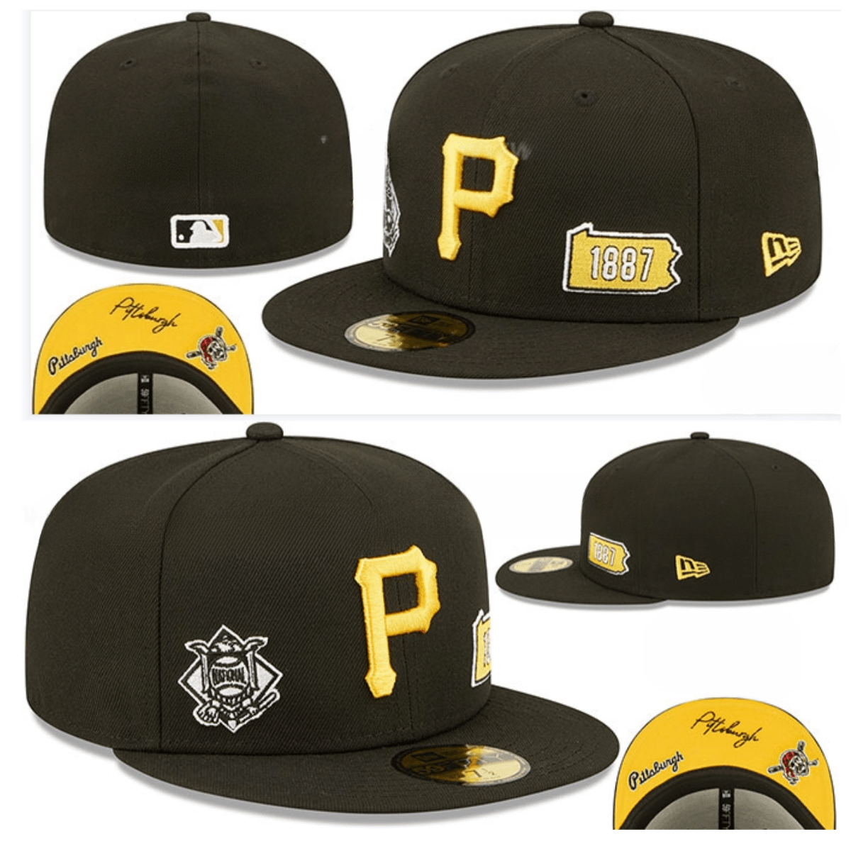 Pittsburgh Pirates Pennsylvania Legacy Fitted Hat - Black & Yellow