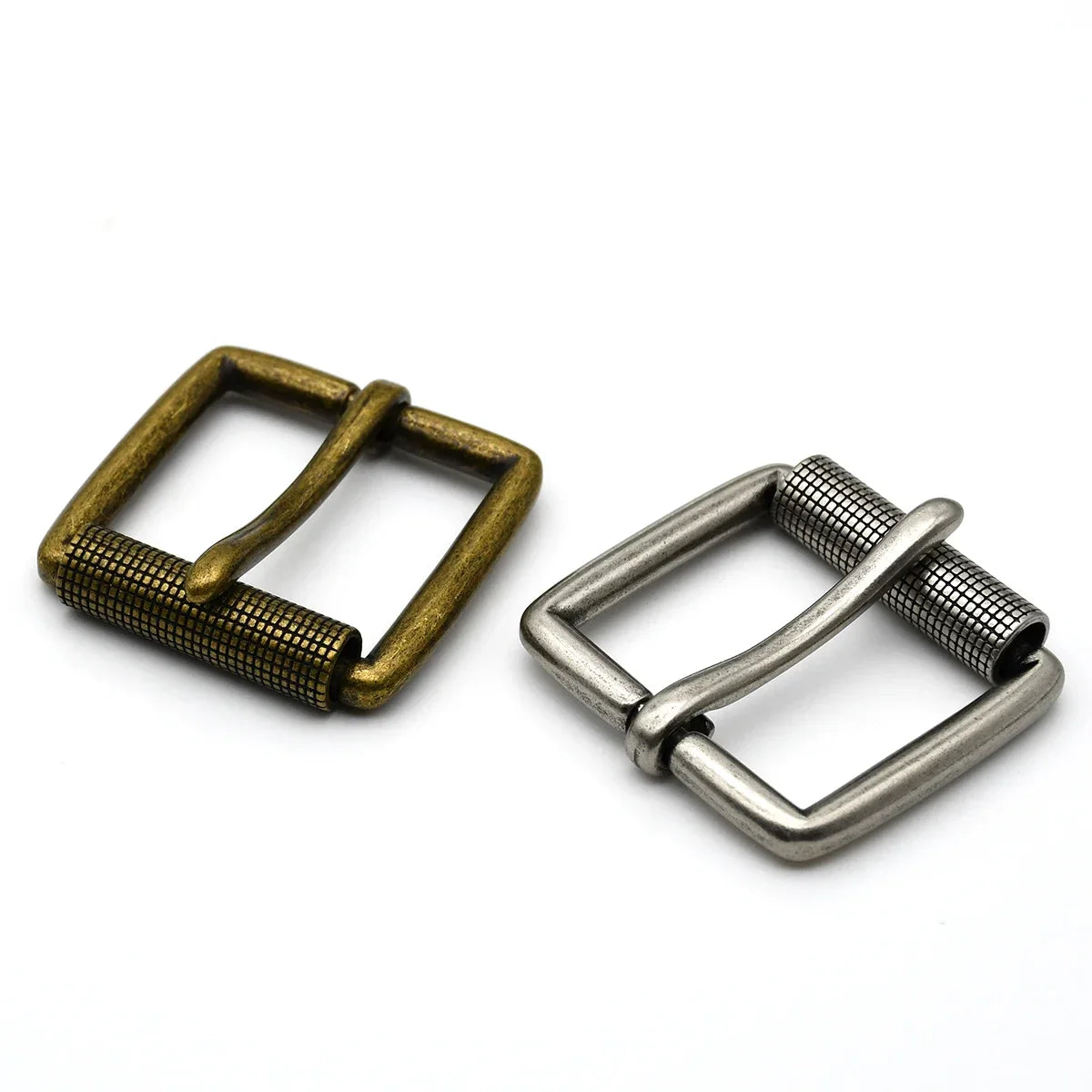1piece 40mm Alloy Belt Buckle Men's Roller Pin Buckle Waistband Head Leather Craft Belt Parts Accessories Bronze Silver