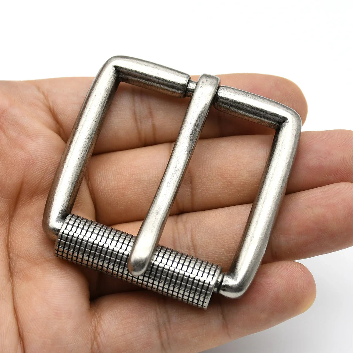 1piece 40mm Alloy Belt Buckle Men's Roller Pin Buckle Waistband Head Leather Craft Belt Parts Accessories Bronze Silver