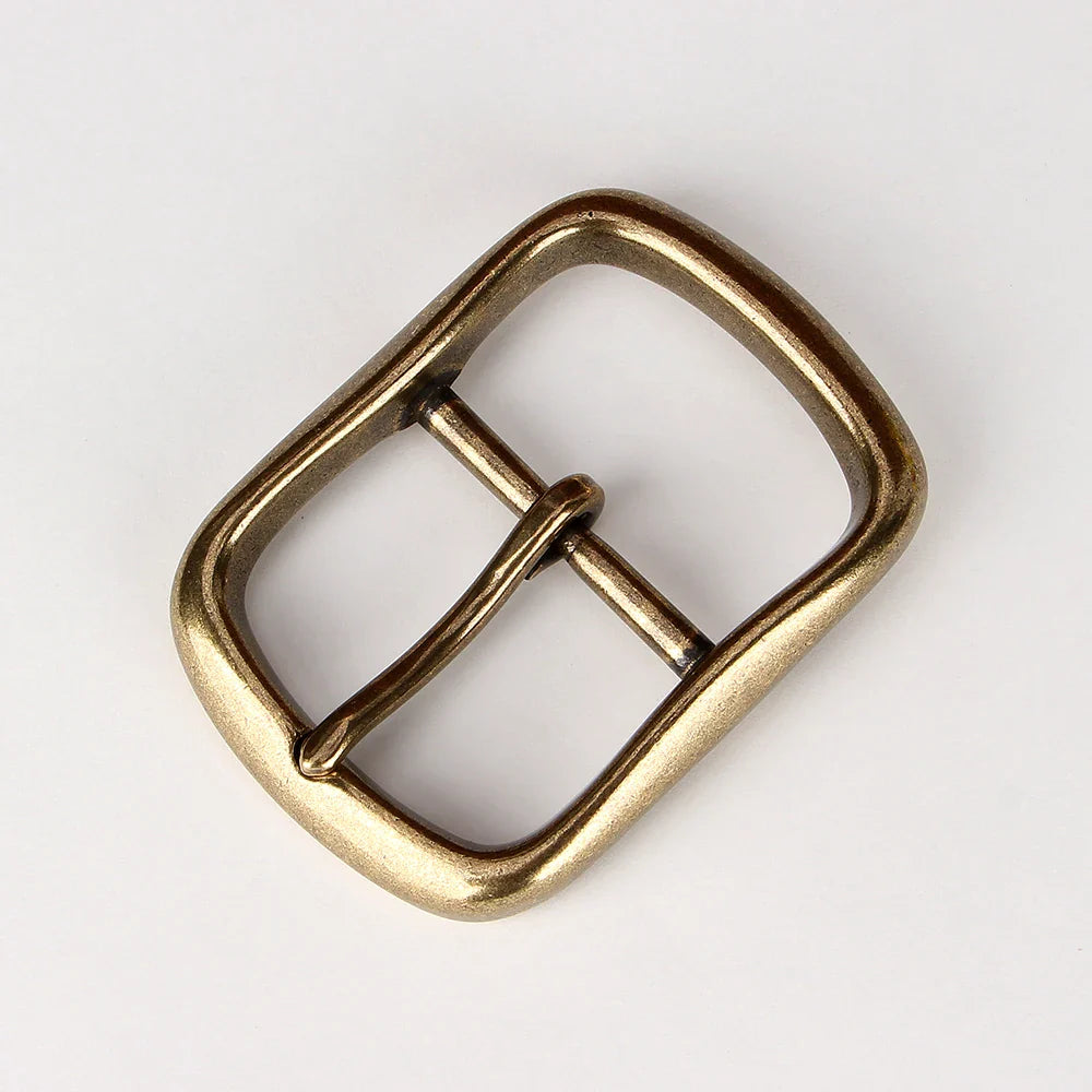 High Quality Solid Brass Belt Buckle Pure Copper Women Men's Pin Buckle Manual DIY Leather Craft Hardware 40mm Width Size