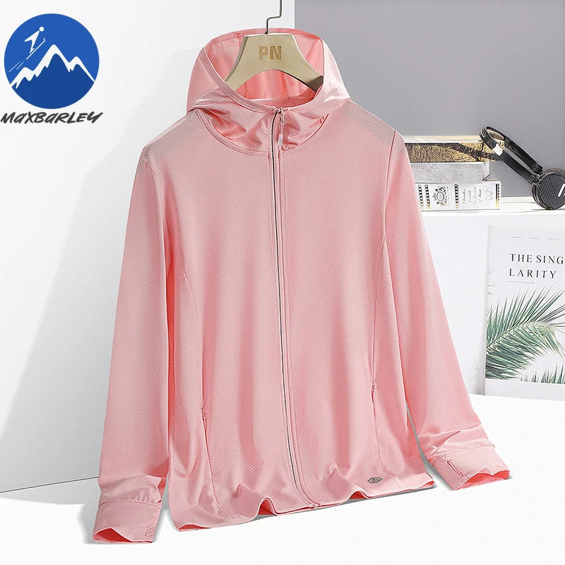 Outdoor Sunscreen Jacket Mens and Women's Summer Lightweight Breathable UV Hooded Coat Casual Running Fishing Male windbreaker