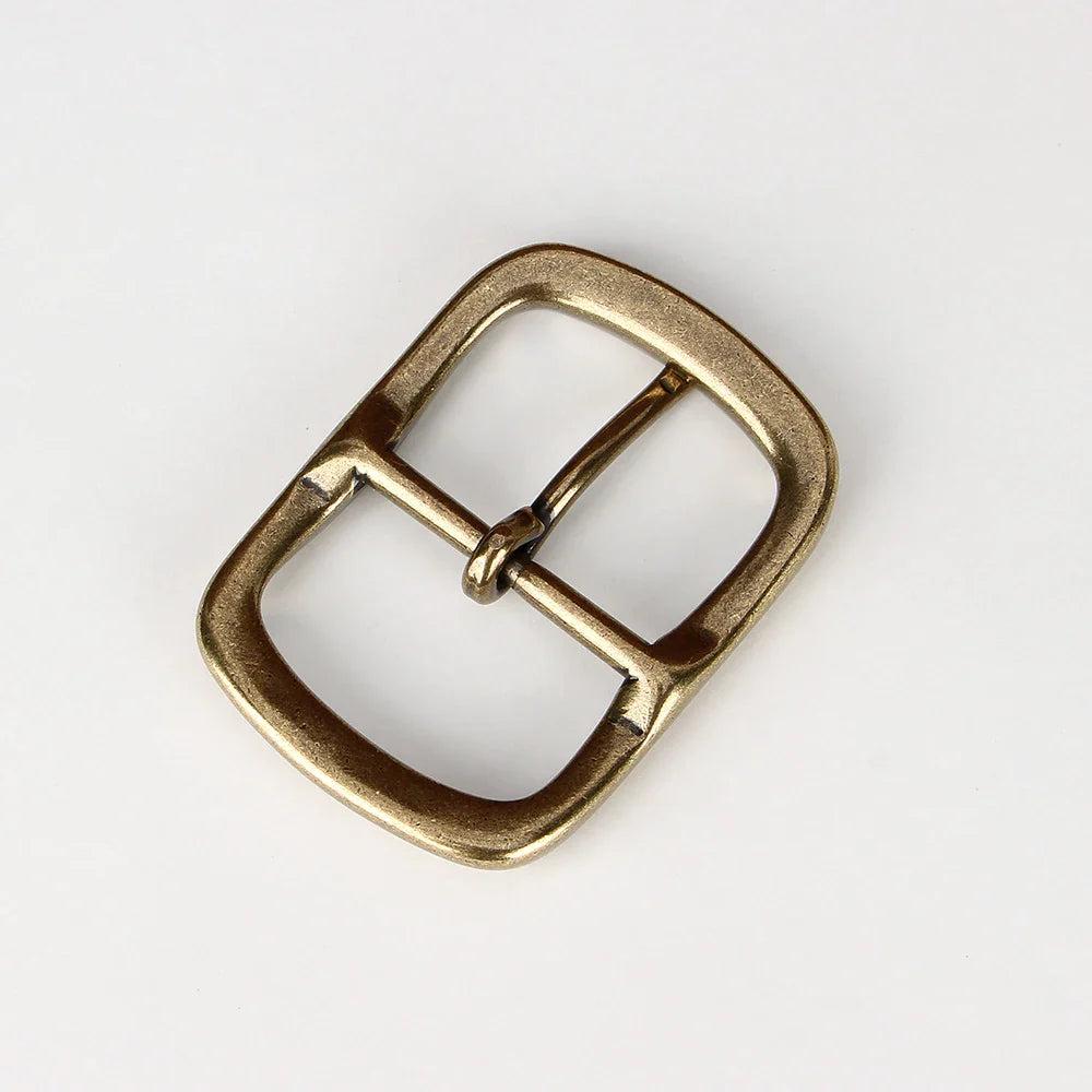 High Quality Solid Brass Belt Buckle Pure Copper Women Men's Pin Buckle Manual DIY Leather Craft Hardware 40mm Width Size