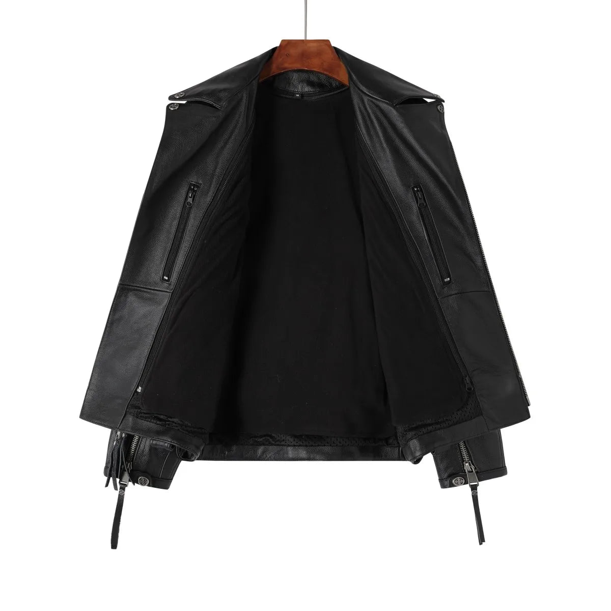 Copersian Men's Natural Leather Motorcycle Jacket Top Layer Causal Vintage Retro Moto Suit Leather Coat  Dropshipping