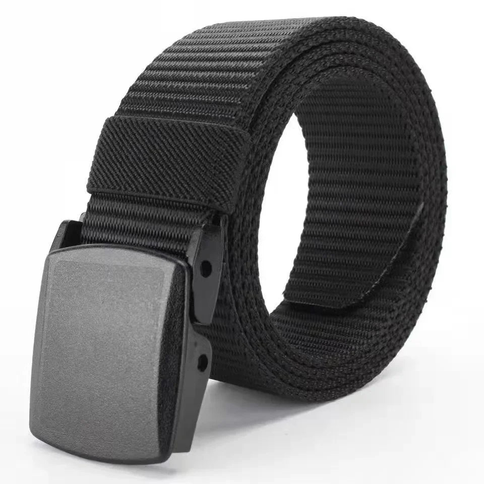 120 cm men's automatic buckle nylon belt Outdoor hunting multifunctional tactical canvas high-quality unisex hunting belt
