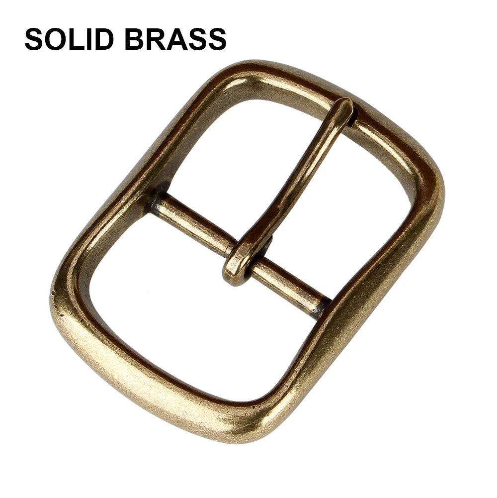 High Quality Solid Brass Belt Buckle Pure Copper Women Men's Pin Buckle Manual DIY Leather Craft Hardware 40mm Width Size