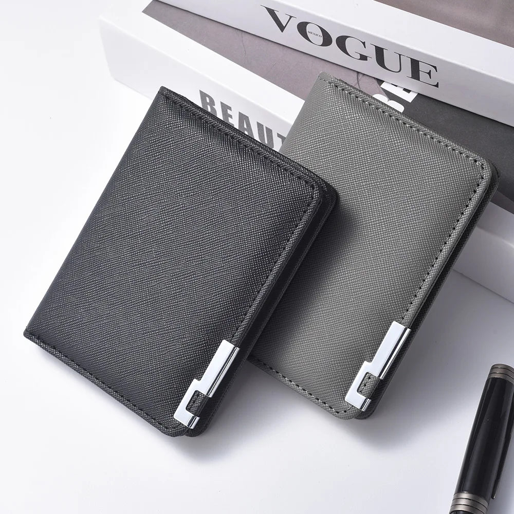 New Fashion Men's Wallet Vertical Short Business Multi-card Slot Holder Tight Men's Wallet
