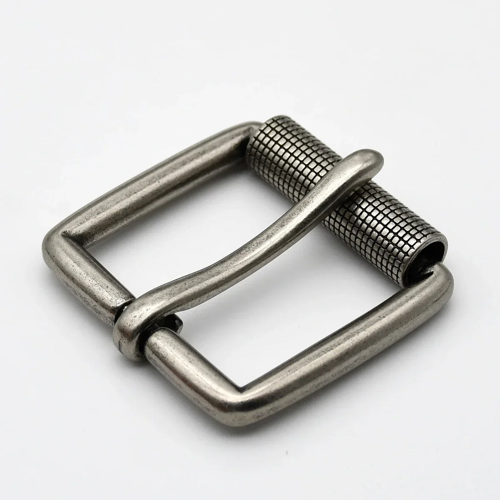 1piece 40mm Alloy Belt Buckle Men's Roller Pin Buckle Waistband Head Leather Craft Belt Parts Accessories Bronze Silver