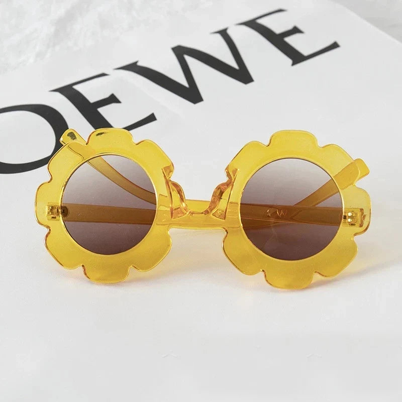 NONOR Kids Sunglasses Summer Girl Boys Cute Sunglasse Flower Outdoor Children Lovely Vintage Sunglasses Protection Classic