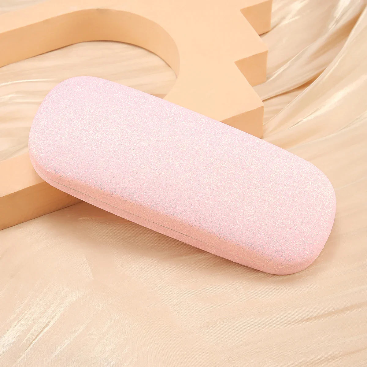 1pc PU Leather Frosted Glasses Protection Case Bling Bling Eyewear Sunglasses Storage Box Organization for Women Glasses Case
