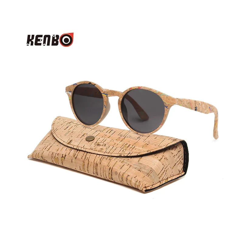Kenbo High Quality Oval Wood Bamboo Grain Polarized Sunglasses With Case Fashion Women Man Shades Wooden Sunglasses Gafas De Sol