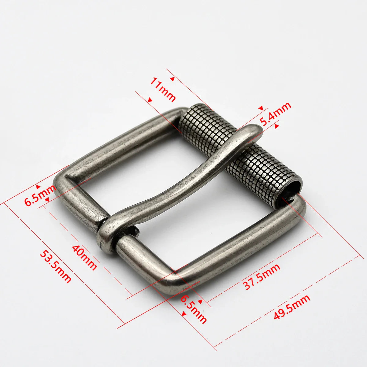 1piece 40mm Alloy Belt Buckle Men's Roller Pin Buckle Waistband Head Leather Craft Belt Parts Accessories Bronze Silver