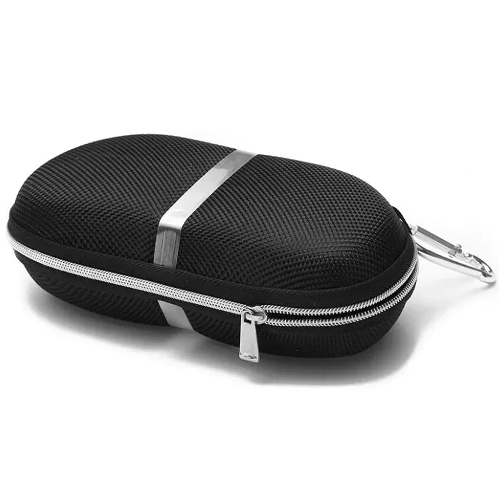 1Pc Black Eyewear Cases Sunglasses Case For Women Glasses Box With Lanyard Zipper Glasses Case Hard For Men Glasses Cloth Bag