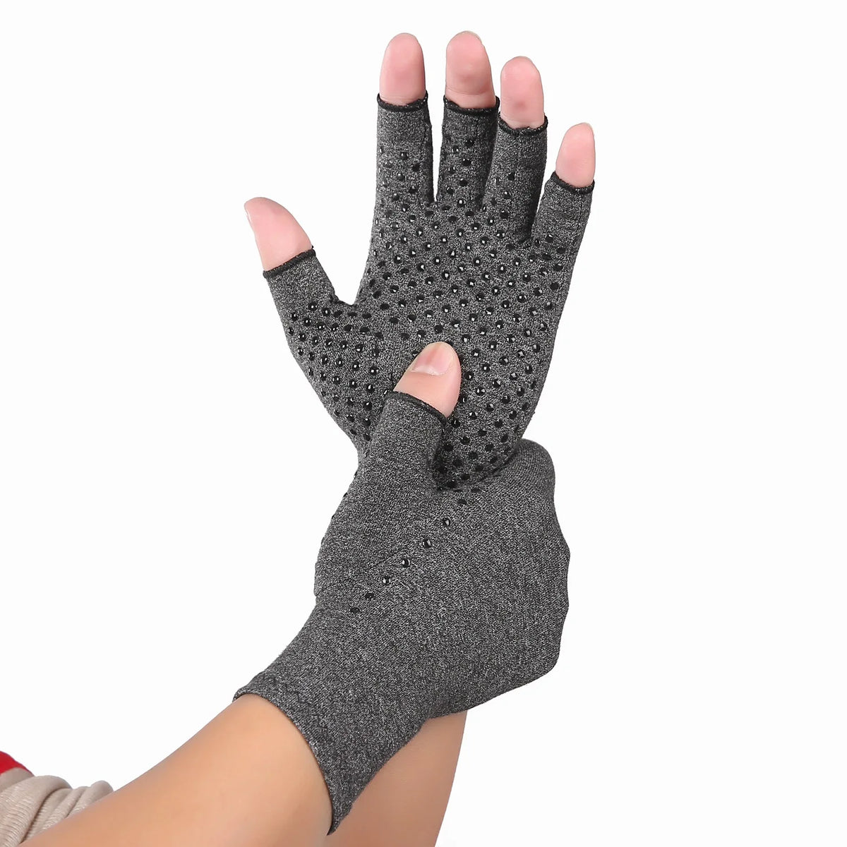 Arhtitis Gloves Men Women Therapy Compression Gloves Hand Arthritis Joint Pain Relief Health Care Half-finger Silicone Gloves