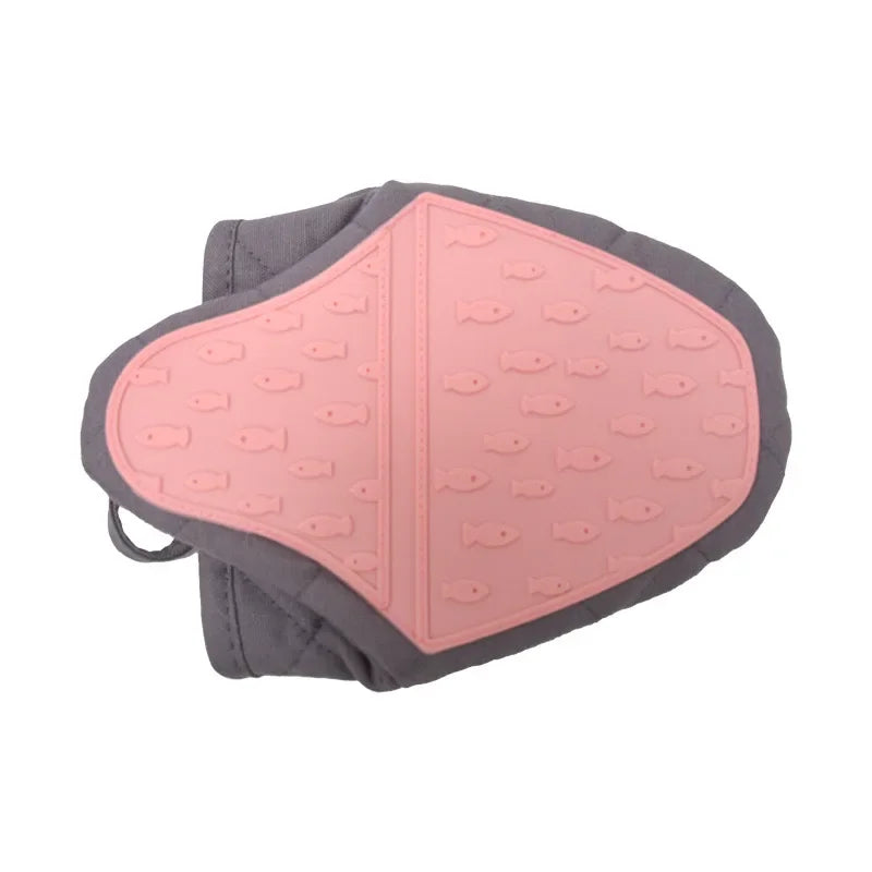 1PC Fish Shaped Silicone Anti Scald Oven Gloves Kitchen Silicone Gloves Tray Dish Holder Oven Gloves Multi-purpose Gloves