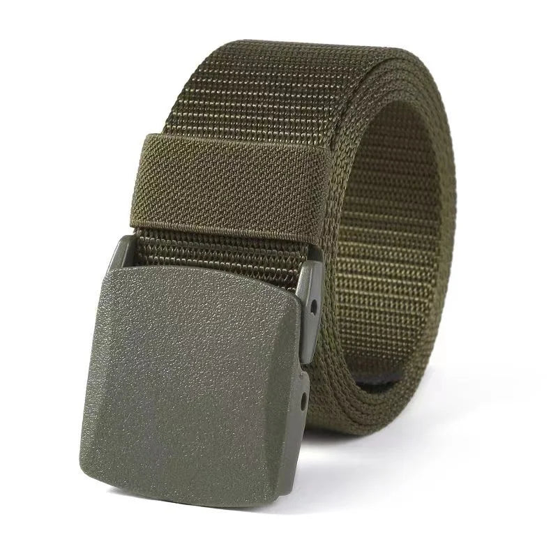 120 cm men's automatic buckle nylon belt Outdoor hunting multifunctional tactical canvas high-quality unisex hunting belt