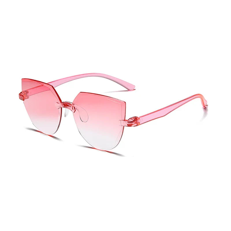 Ocean Slices Sunglasses Transparent Candy Colors Sunglasses Miss Frameless Siamese Sunglasses Outdoor Sunshade Sunglasses