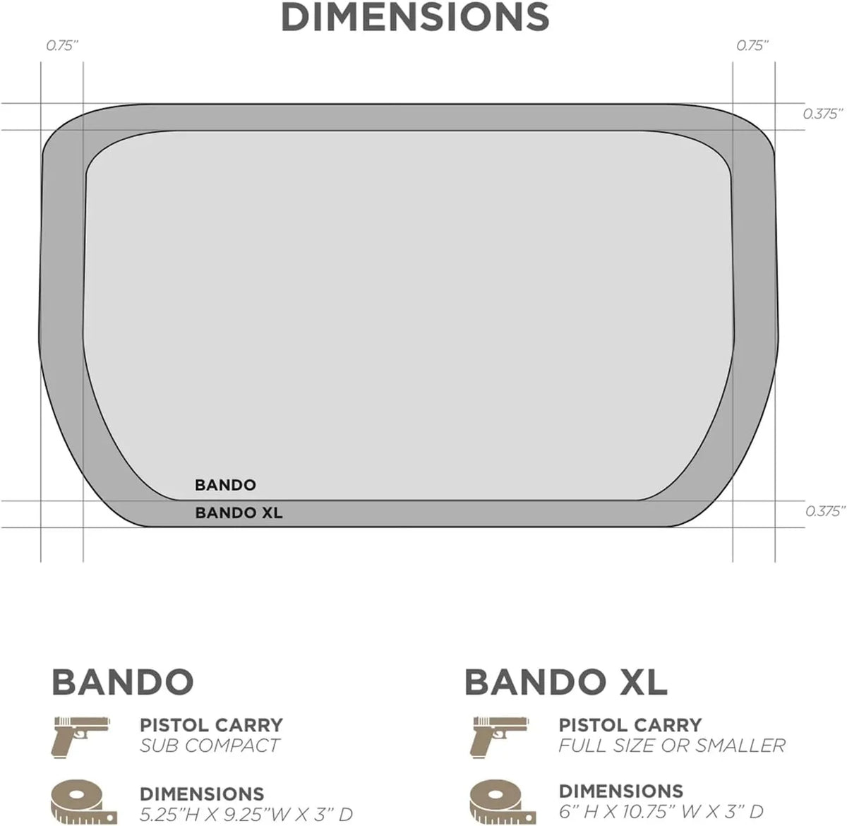 Bando Bag - Tactical Men's Fanny Pack w/Adjustable Waist Belt, Zippered Pockets, Compact Lightweight Belt Bag