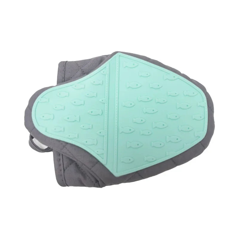 1PC Fish Shaped Silicone Anti Scald Oven Gloves Kitchen Silicone Gloves Tray Dish Holder Oven Gloves Multi-purpose Gloves