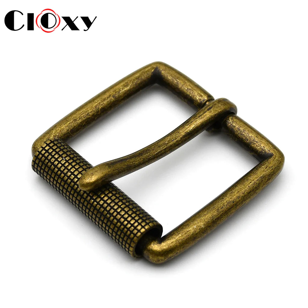 1piece 40mm Alloy Belt Buckle Men's Roller Pin Buckle Waistband Head Leather Craft Belt Parts Accessories Bronze Silver