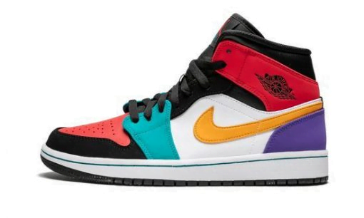 Jordan 1 Mid Multicolor 554724 Sneakers