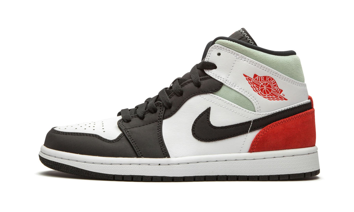 Jordan 1 Mid SE "Red Grey Black Toe" Sneakers