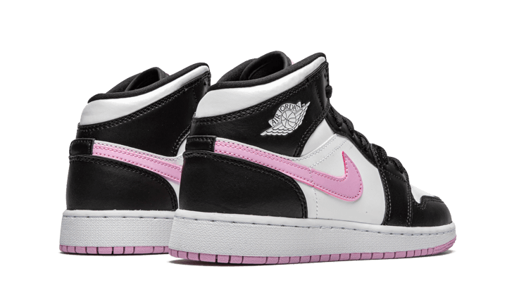 Jordan 1 Mid White Black Light Arctic Pink Sneakers