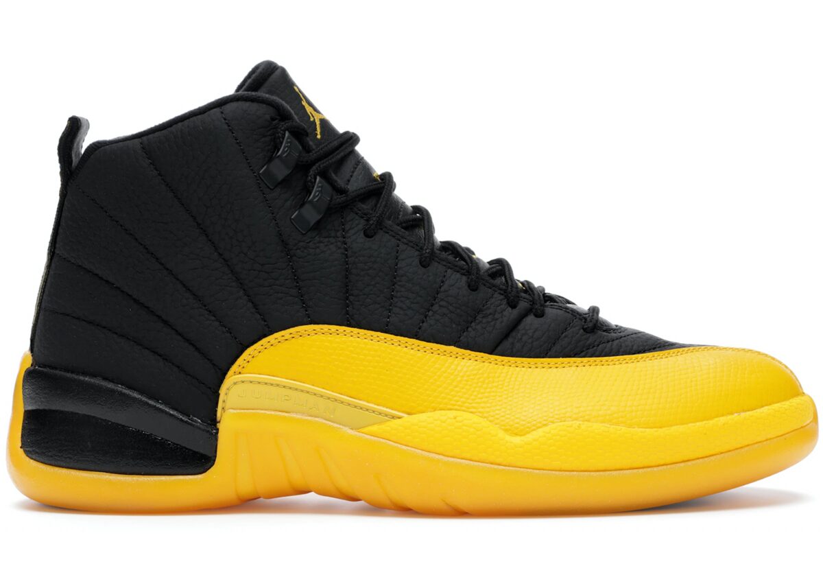 Jordan 12 Retro Black University Gold Sneakers