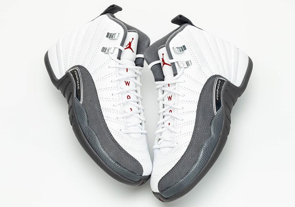 Jordan 12 Retro White Dark Grey Sneakers