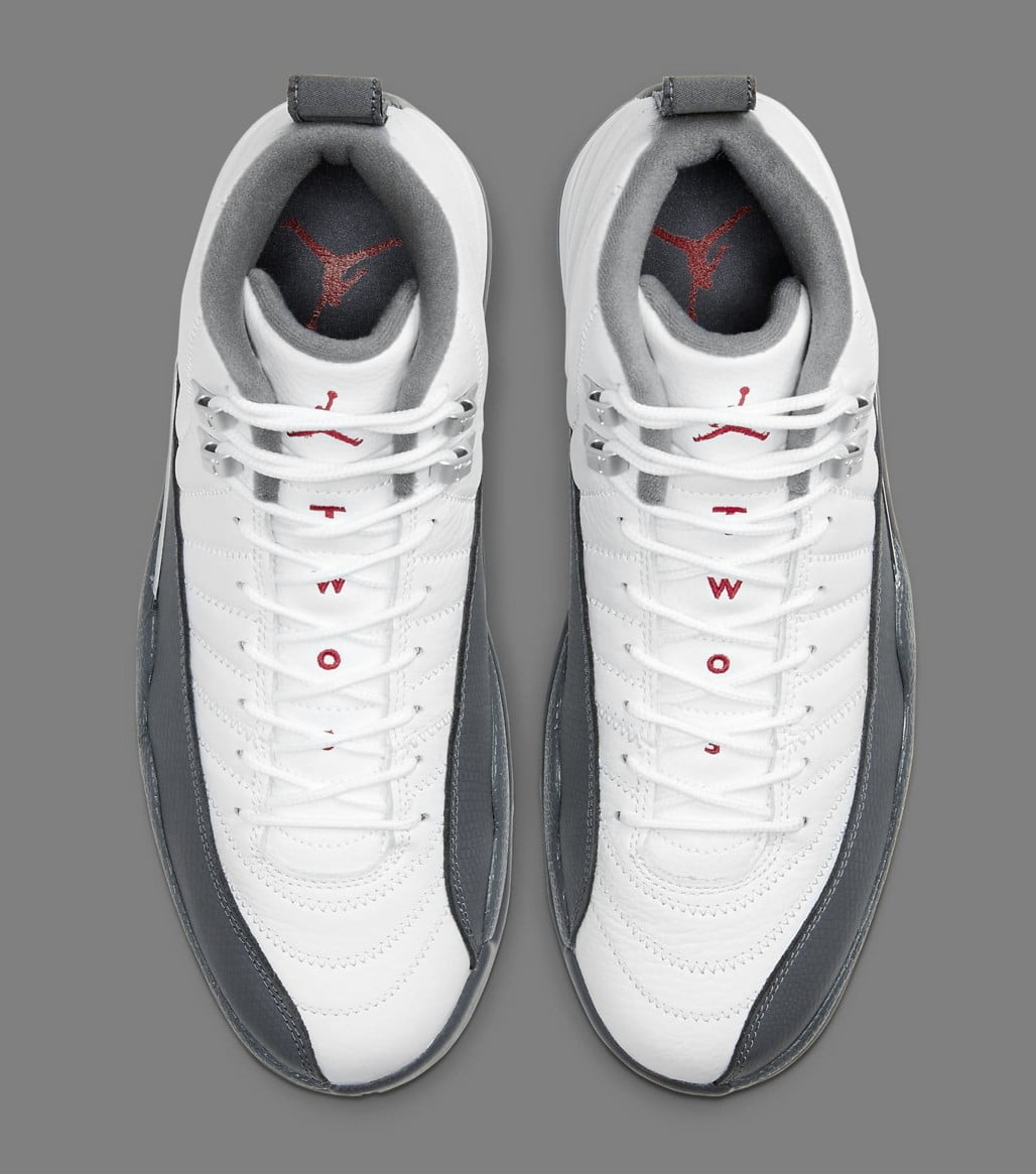 Jordan 12 Retro White Dark Grey Sneakers