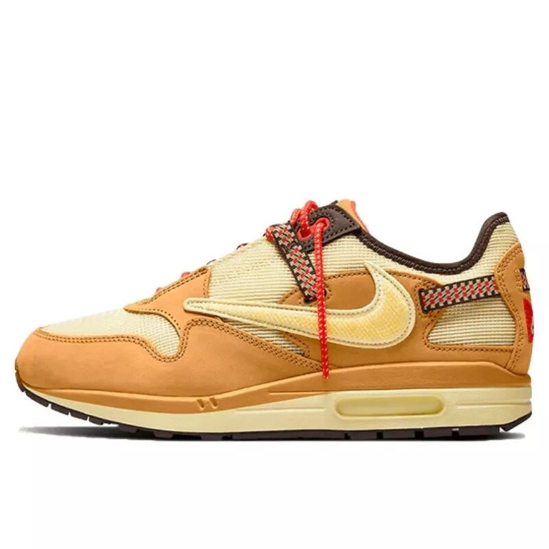 Nike Air Max 1 x Travis Scott Cactus Jack Wheat Lemon Drop Sneakers