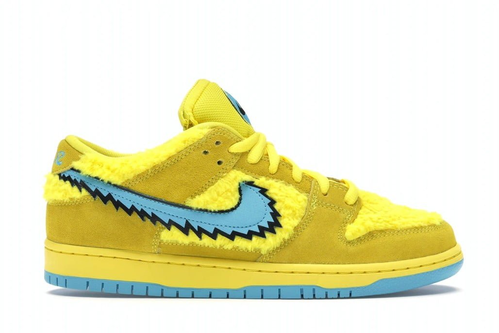 Nike SB Dunk Low Grateful Dead Bears Opti Yellow Sneakers