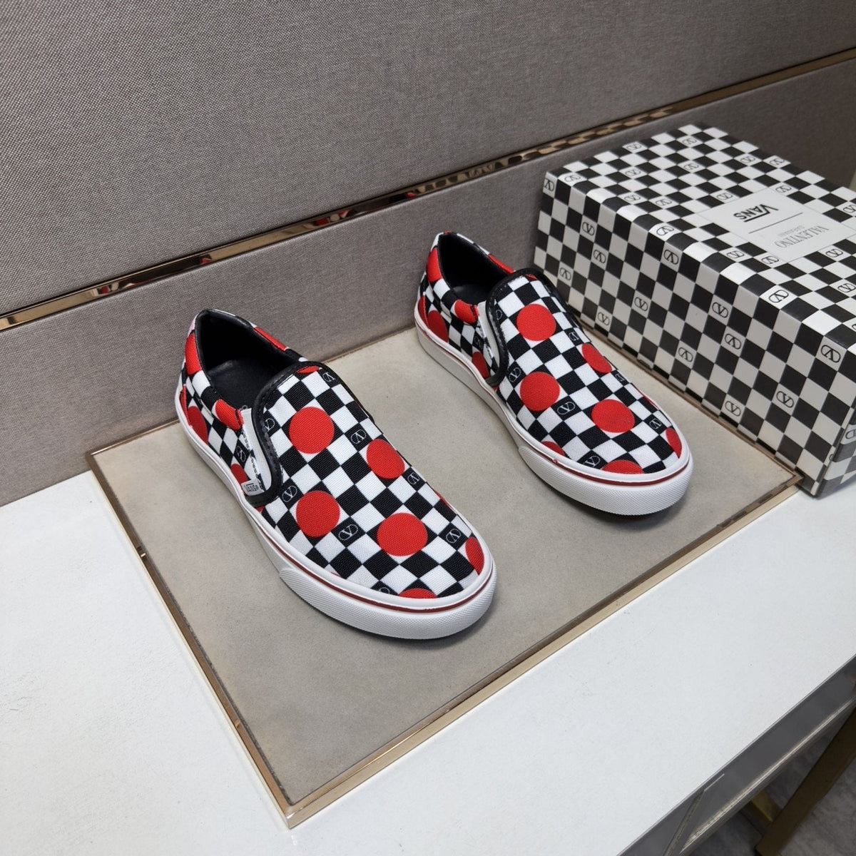 Vans Checkerboard Slip-On Shoes — hero
