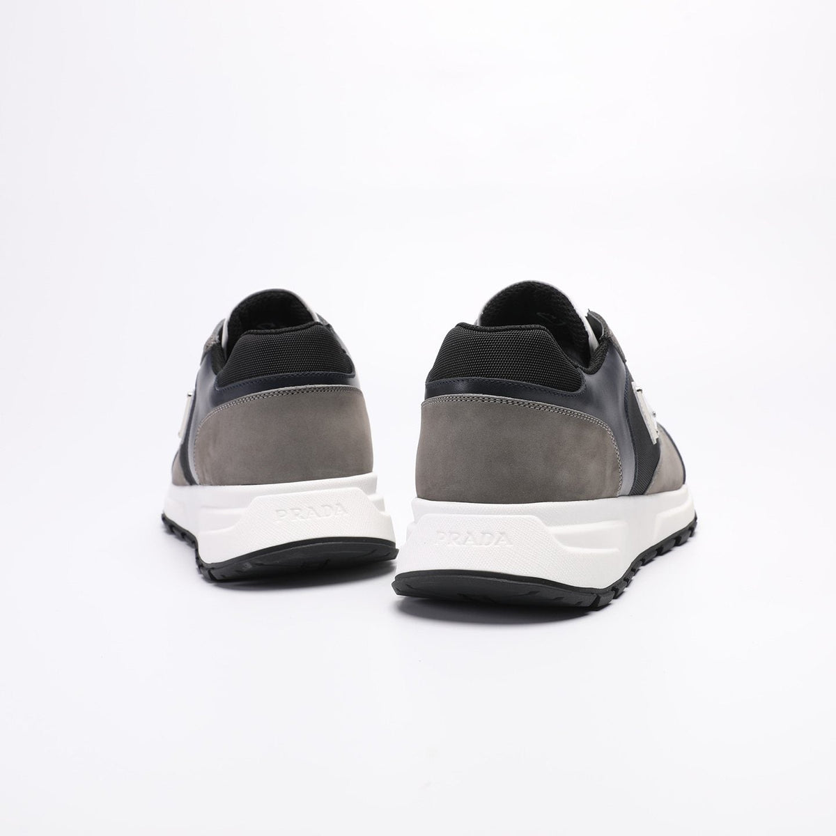 Prada Navy and Gray Paneled Sneakers — back