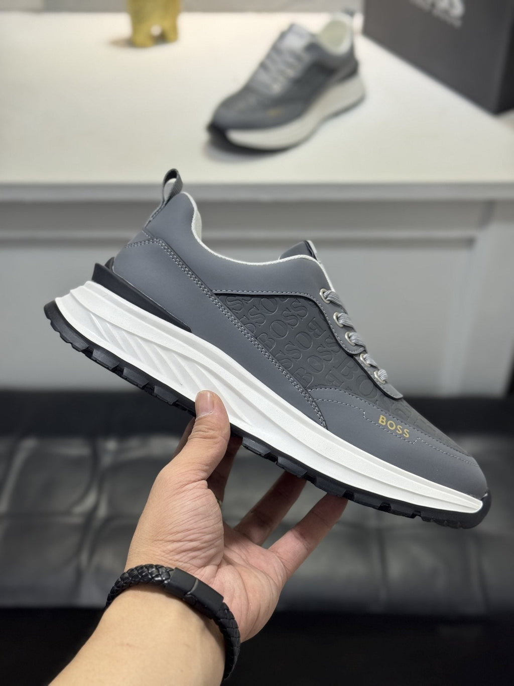 BOSS Low-Top Lace-Up Sneakers — side