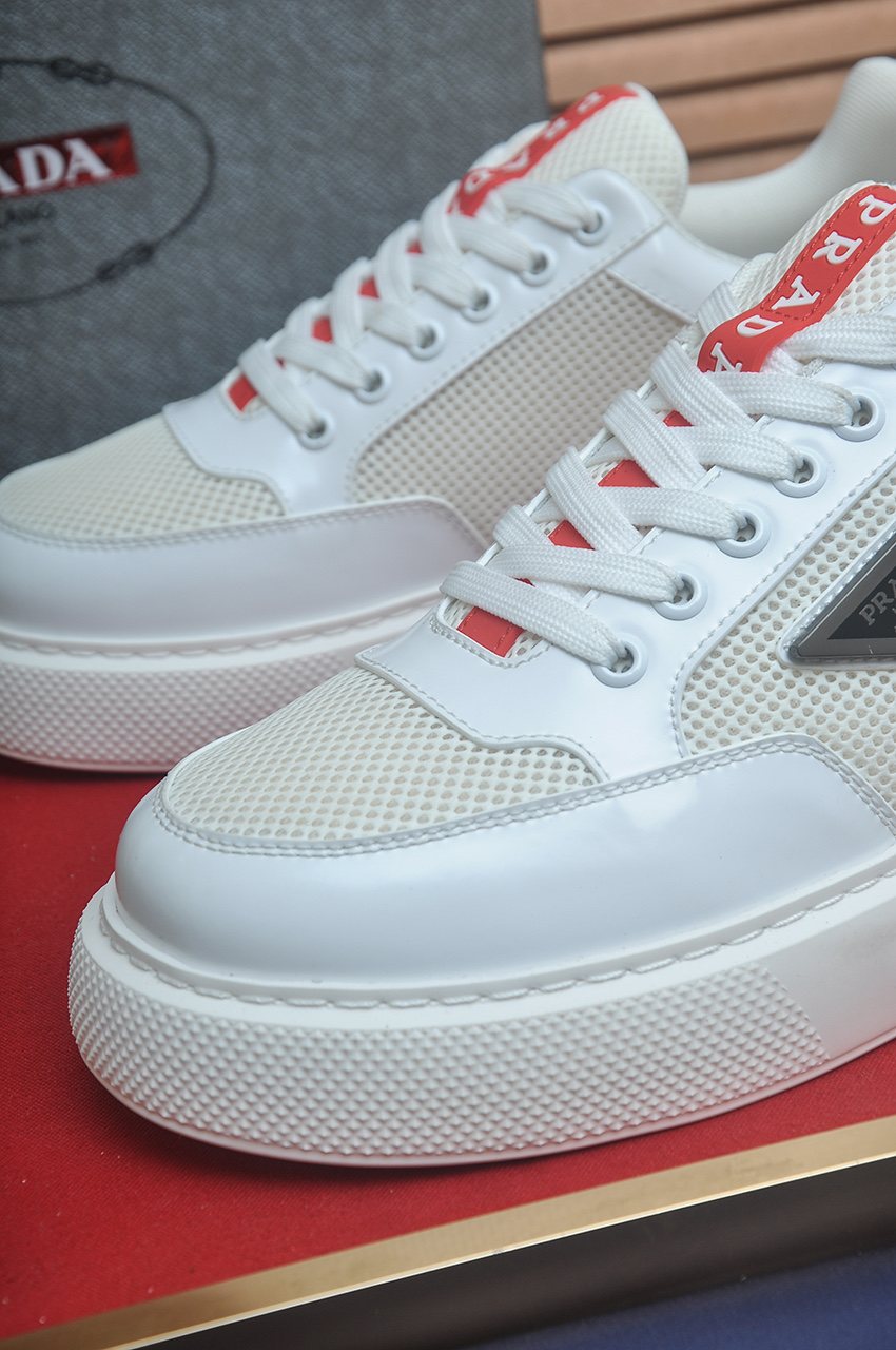 Prada Low-Top Panel Sneakers — detail