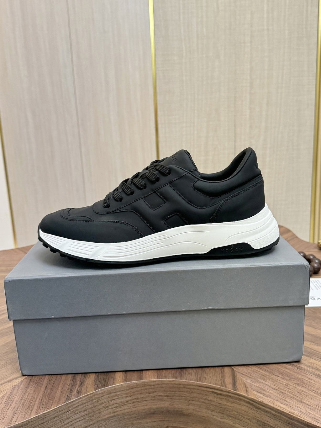 Hogan Black Low-Top Sneakers — side